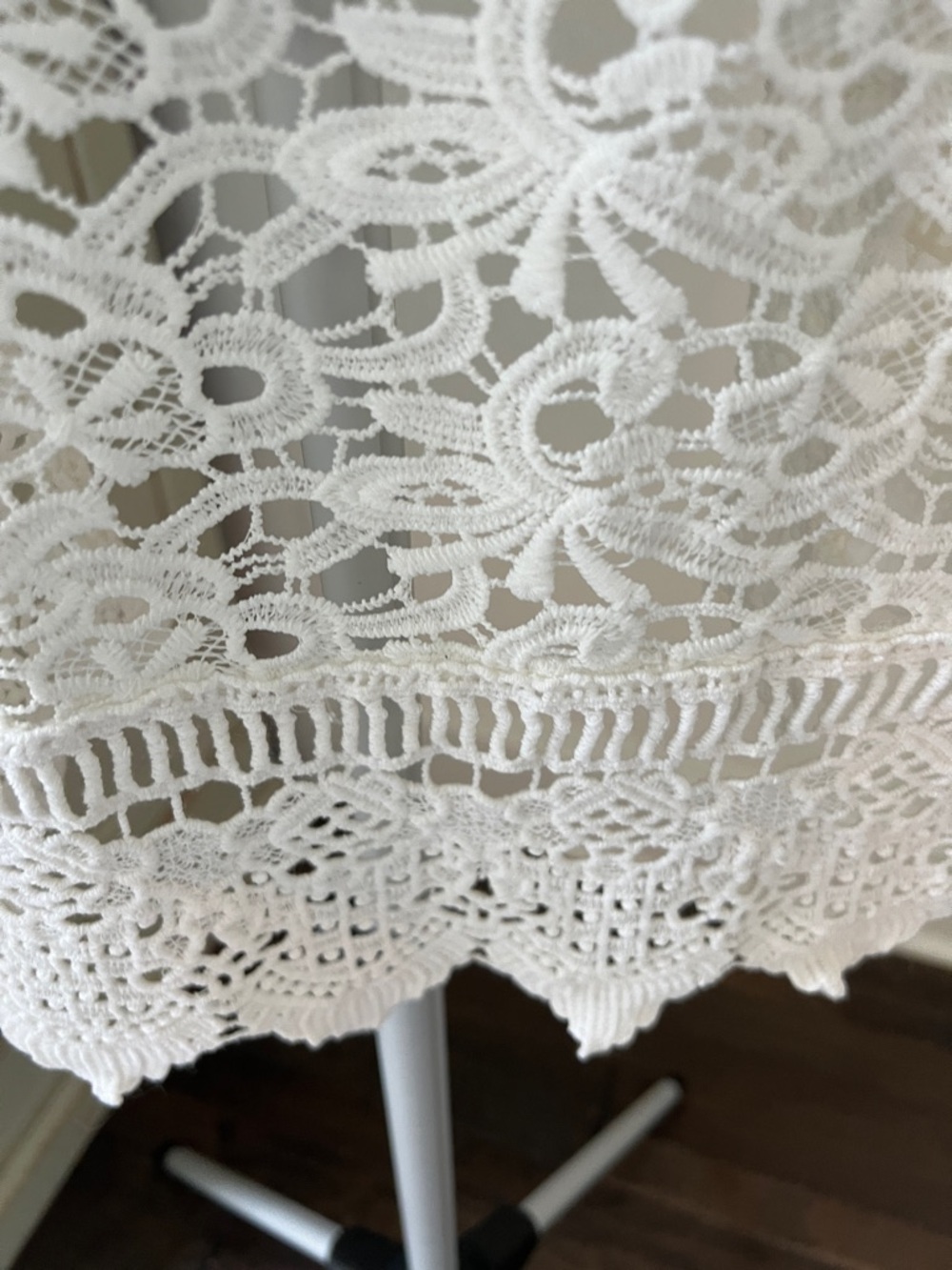 Anthropologie White Crochet Lace Kimono Cardigan - Picture 6 of 9